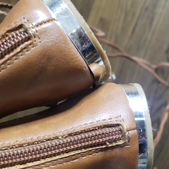 Call It Spring Tall Tan Gladiator Sandals with Gold Accent Heel - Picture 15 of 15